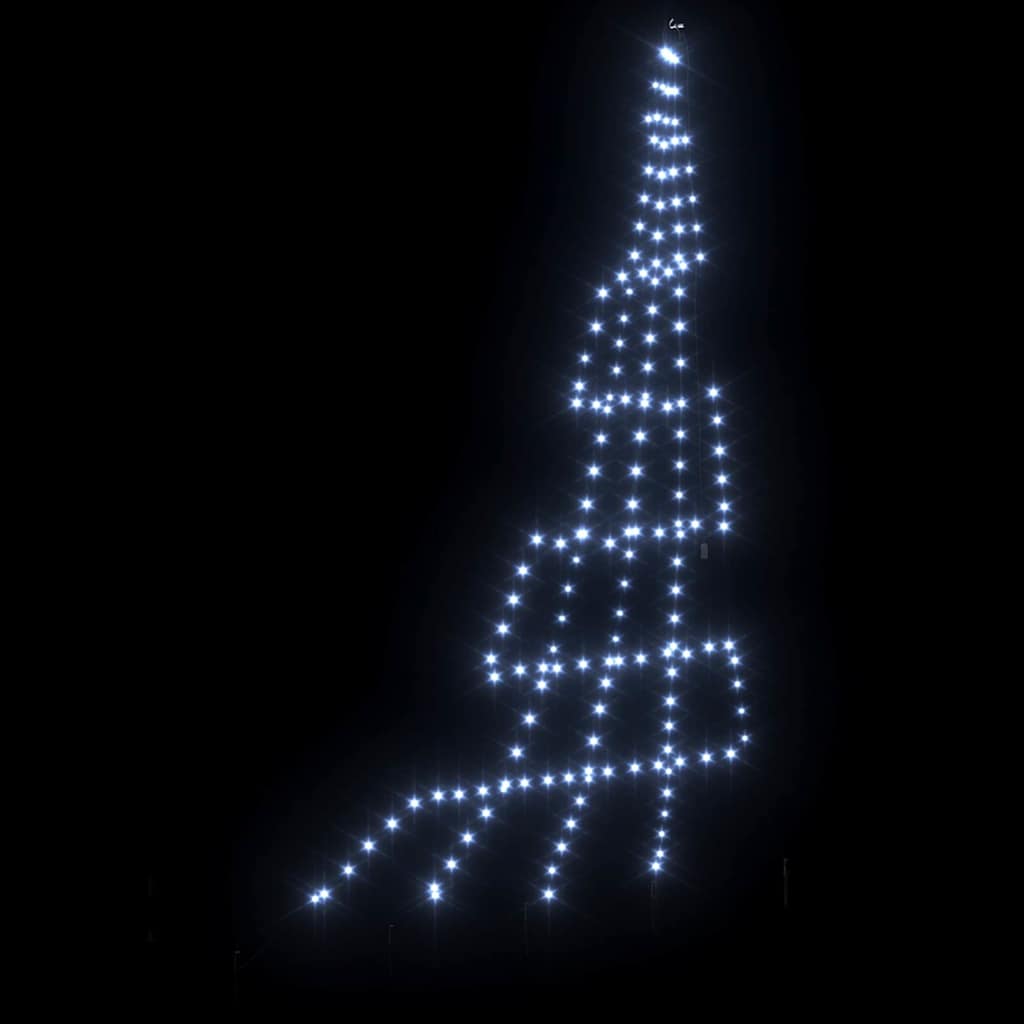 LED Weihnachtsbaum mit Erdspießen Warmes Weiß 182 cm Metall