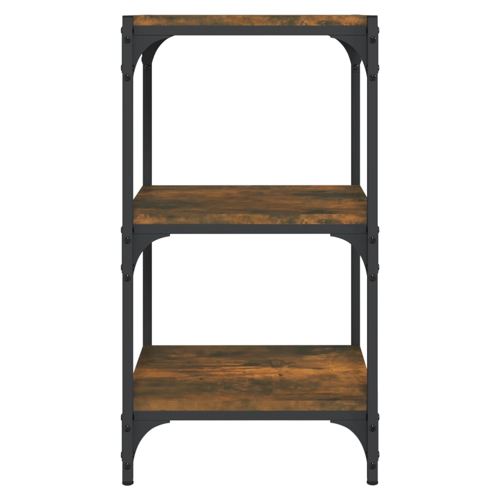 Bücherregal Schwarz 40x33x70,5 cm Holzwerkstoff und Stahl