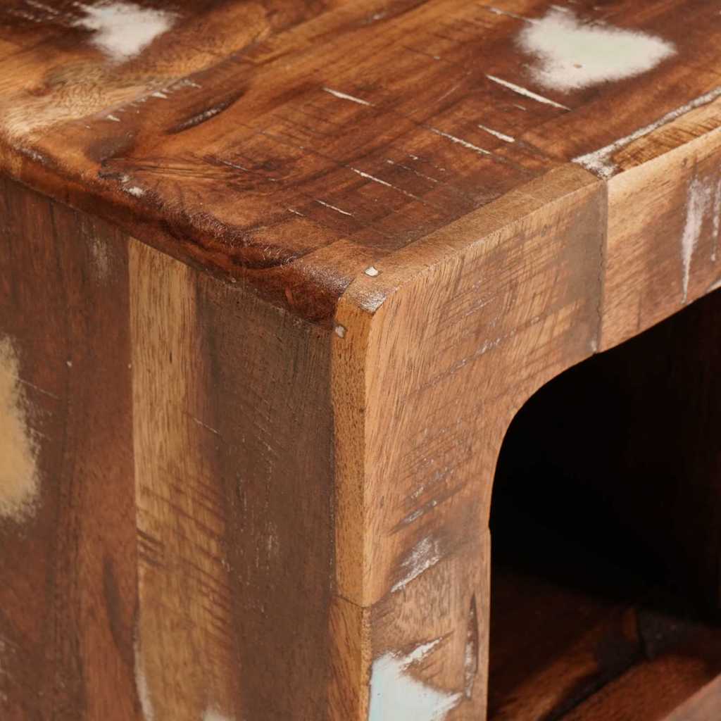 Weinregal mit Speicher Braun 44 x 30 x 35 cm Massivholz Mango