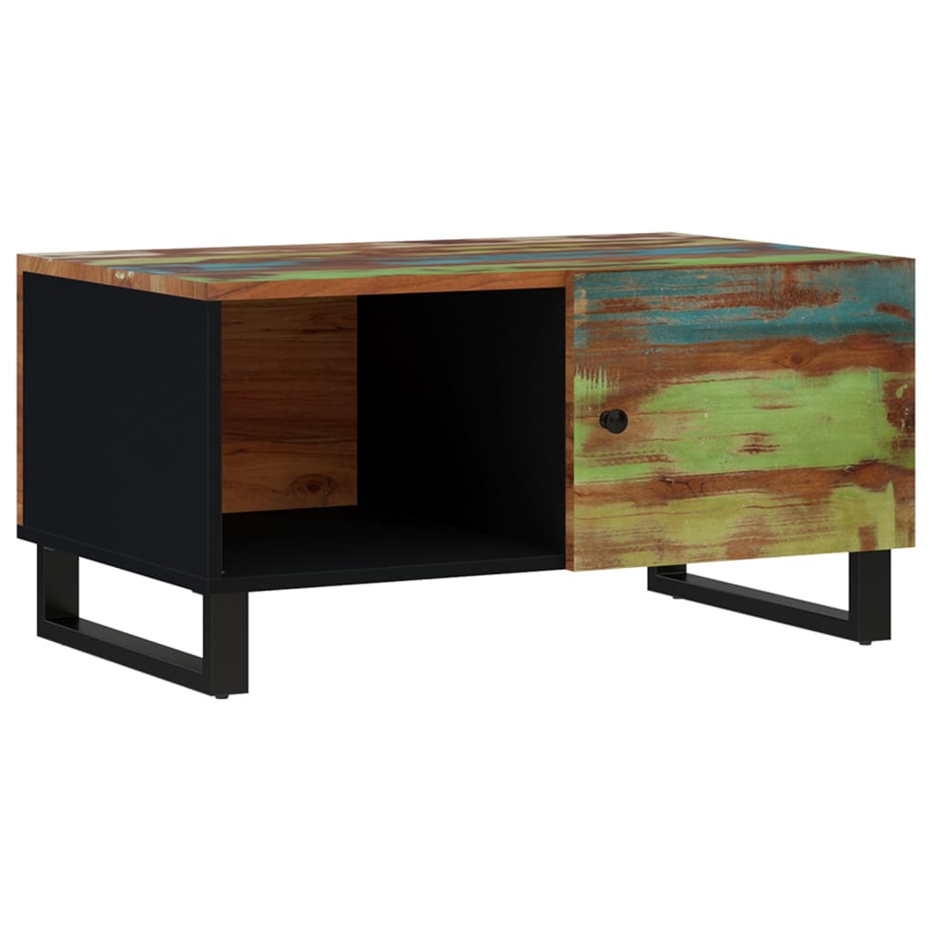Couchtisch 80x50x40 cm Massivholz Akazie & Holzwerkstoff