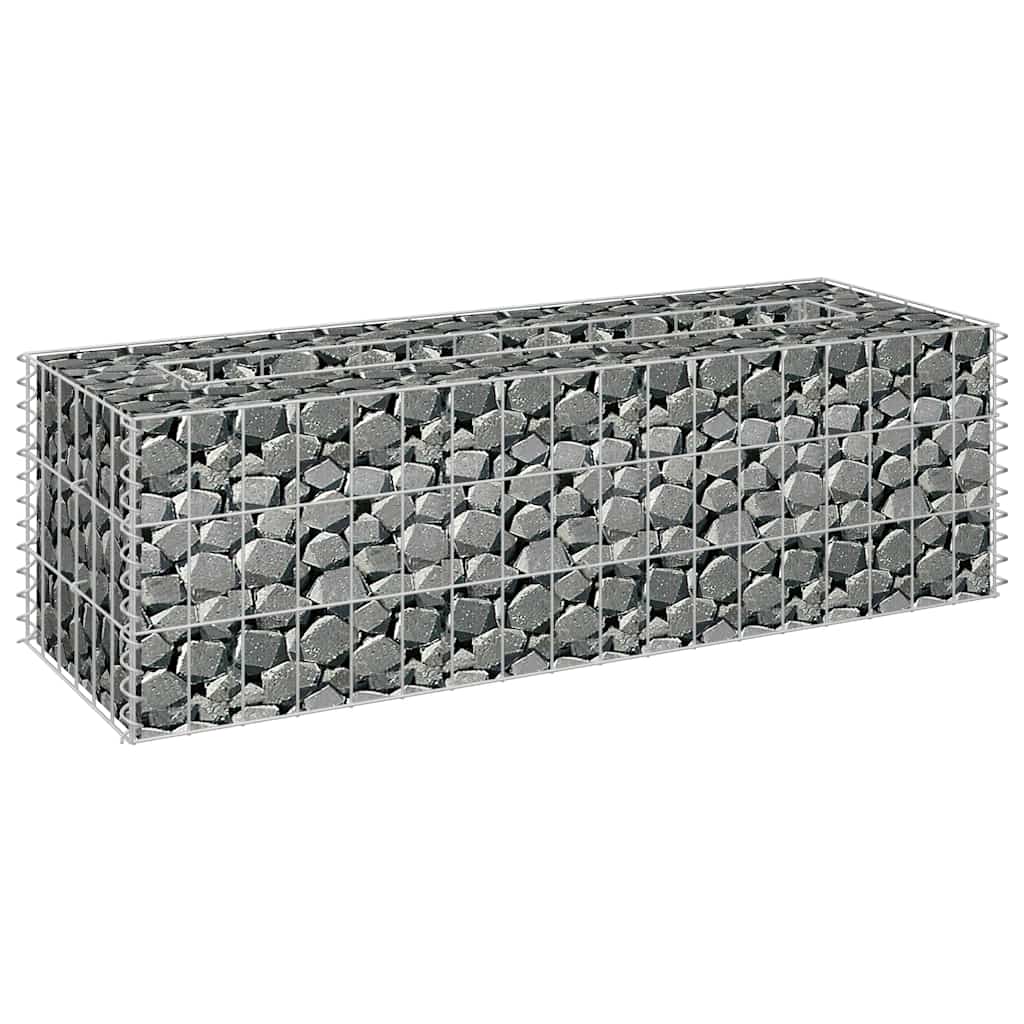 Gabionen-Hochbeet Verzinkter Stahl 90x30x10 cm