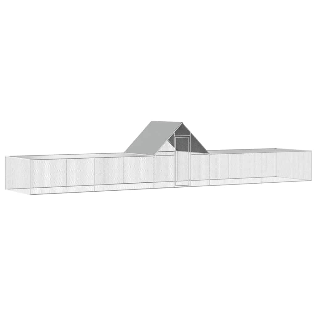 Hühnerstall 3x1x1,5 m Verzinkter Stahl