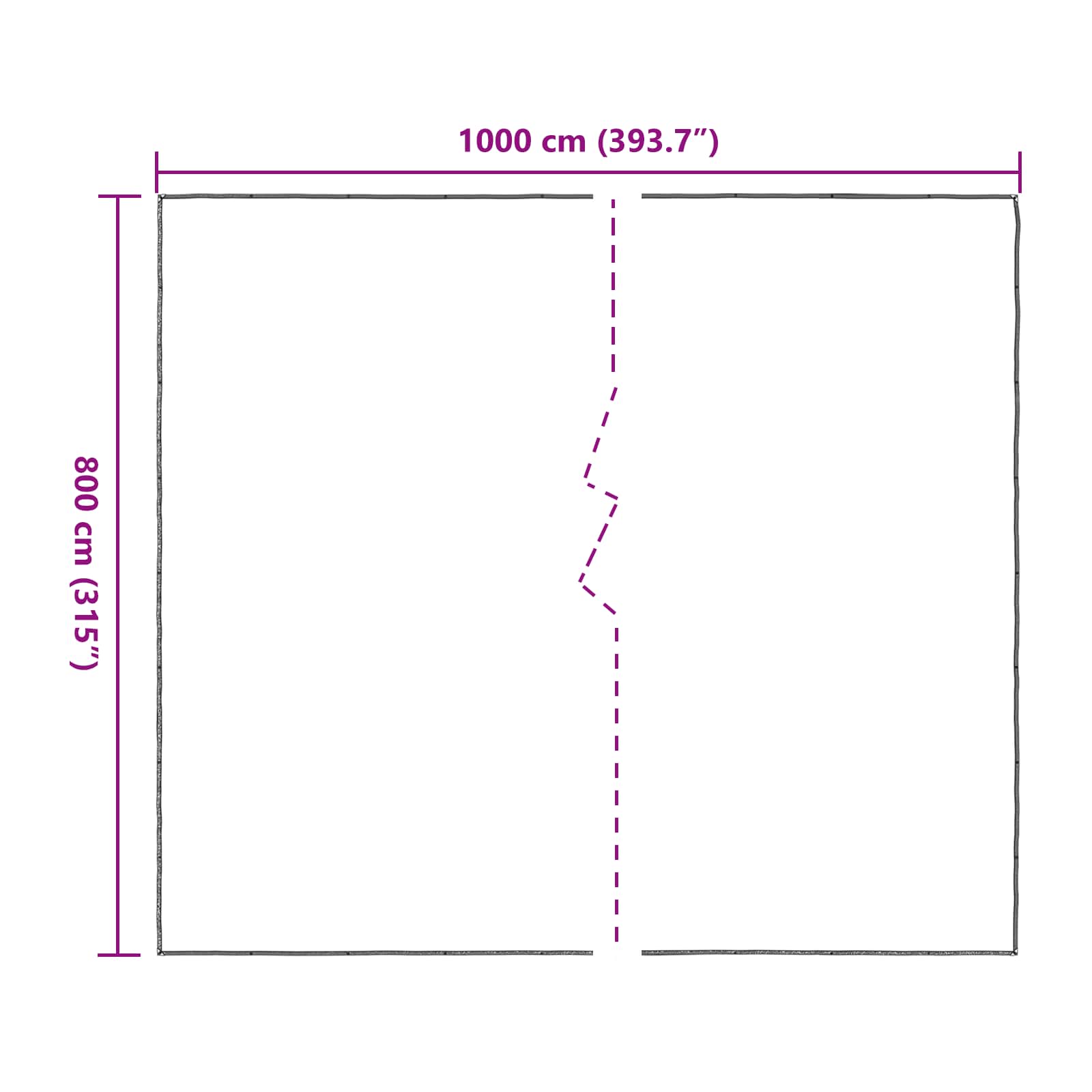 Pflanzenabdeckung mit Ösen 1x3 m Polyethylen