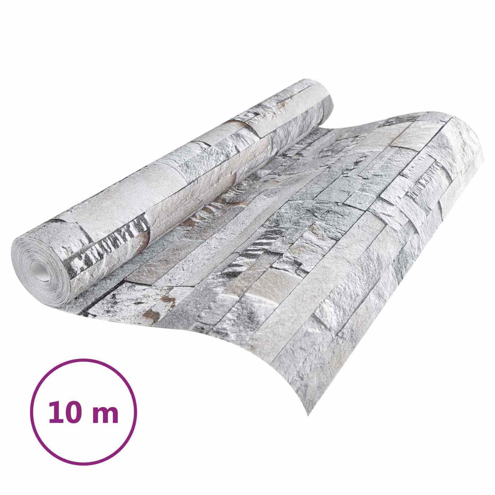 3D Stein Tapete Beige 10 x 0,53 m Vliesstoff