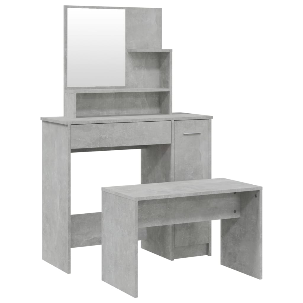 Schminktisch-Set Weiß 86,5x35x136 cm