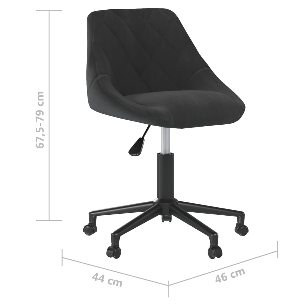 Bürostuhl Drehbar Creme Samt