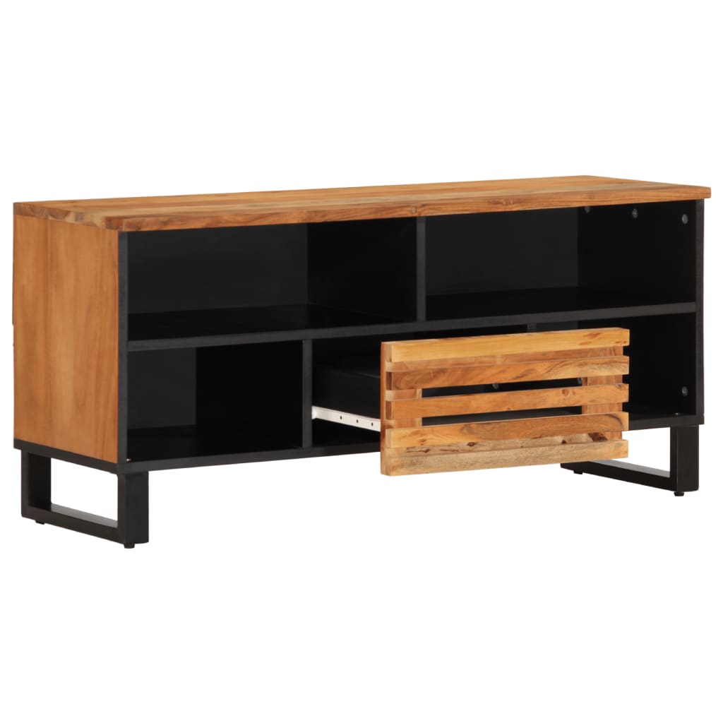 TV-Schrank 100x34x46 cm Raues Massives Mangoholz