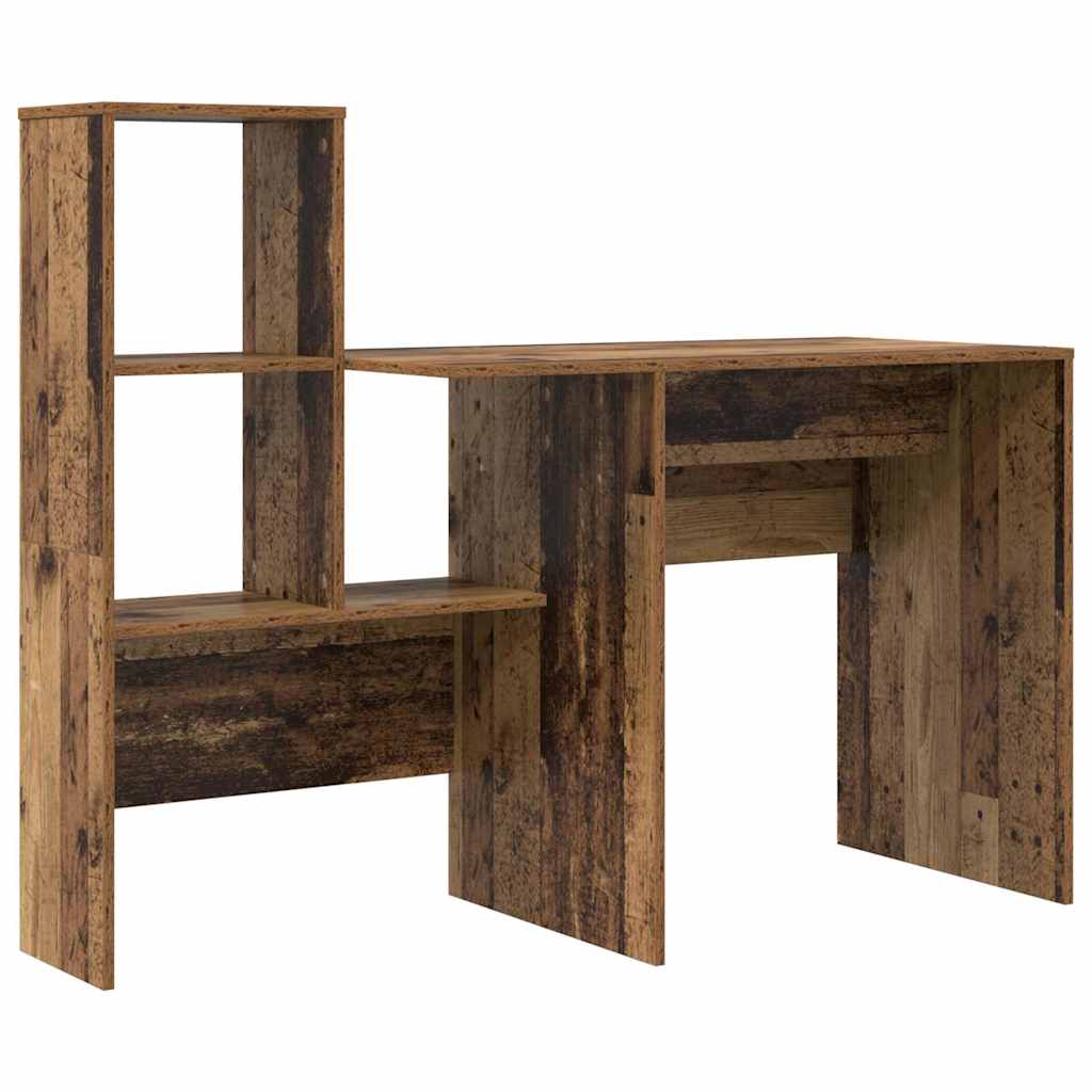 Schreibtisch mit Regal Weiß 131,5 x 50 x 106,5 cm Holzwerkstoff