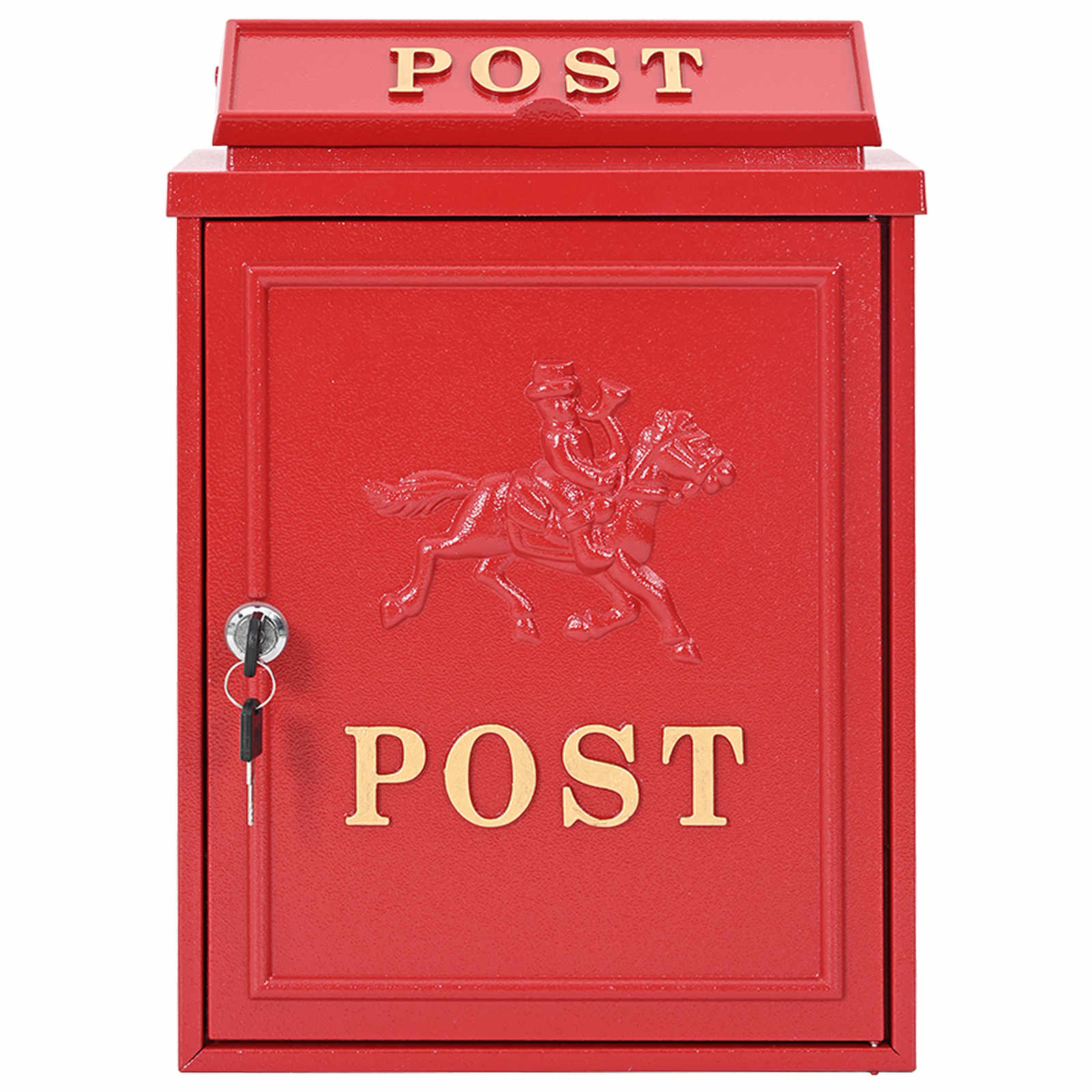 Wandmontierter Briefkasten Grün 29 x 13 x 41 cm Gussaluminium