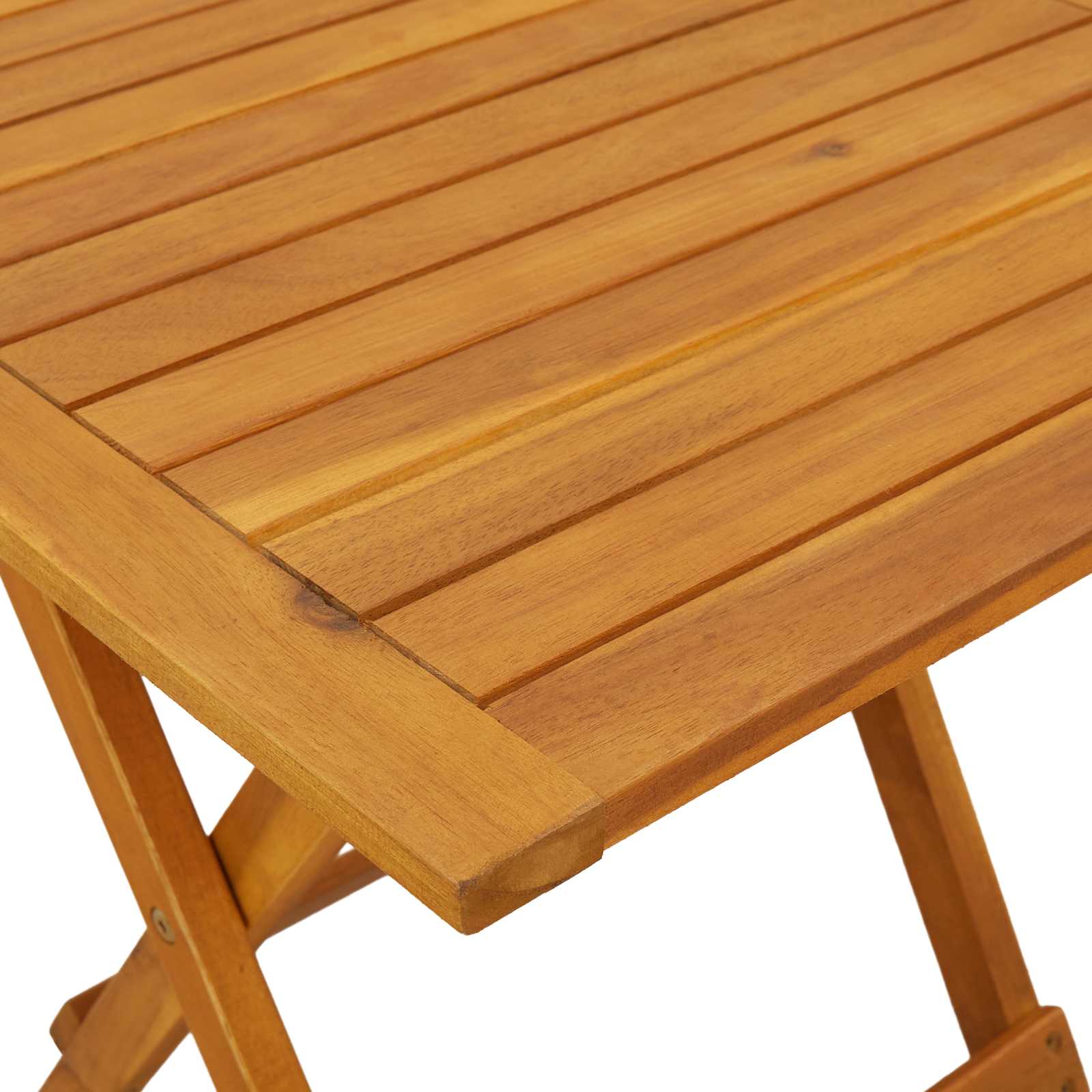 Gartenliege mit Fußteil und Tisch Massivholz Akazie
