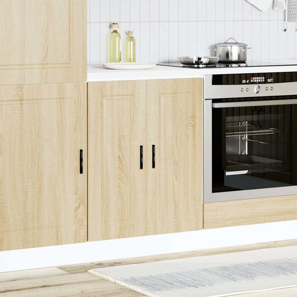 Herdumbauschränke 2 Stk. Porto Weiß Holzwerkstoff