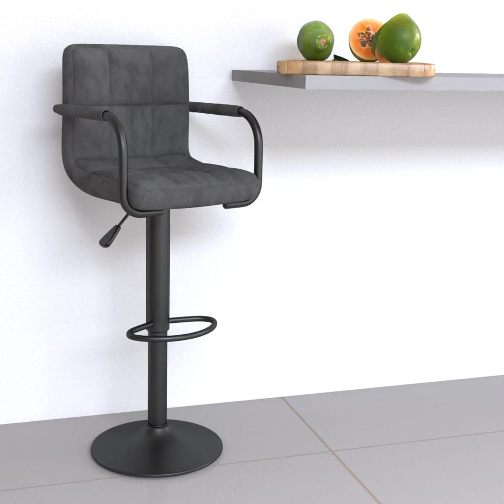 Barhocker 2 Stk. Blau Samt