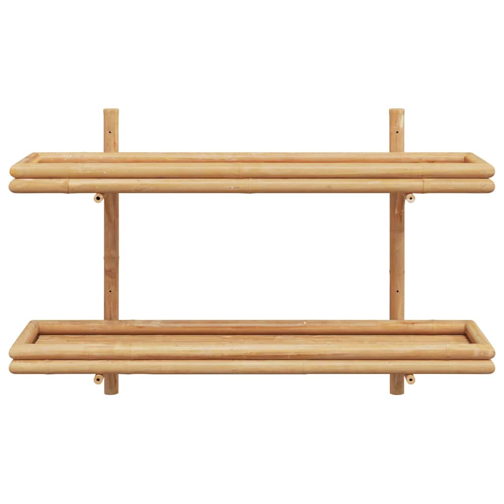 Wandregal mit Regal Wandmontiert Braun 39 x 26 x 60 cm Bambus
