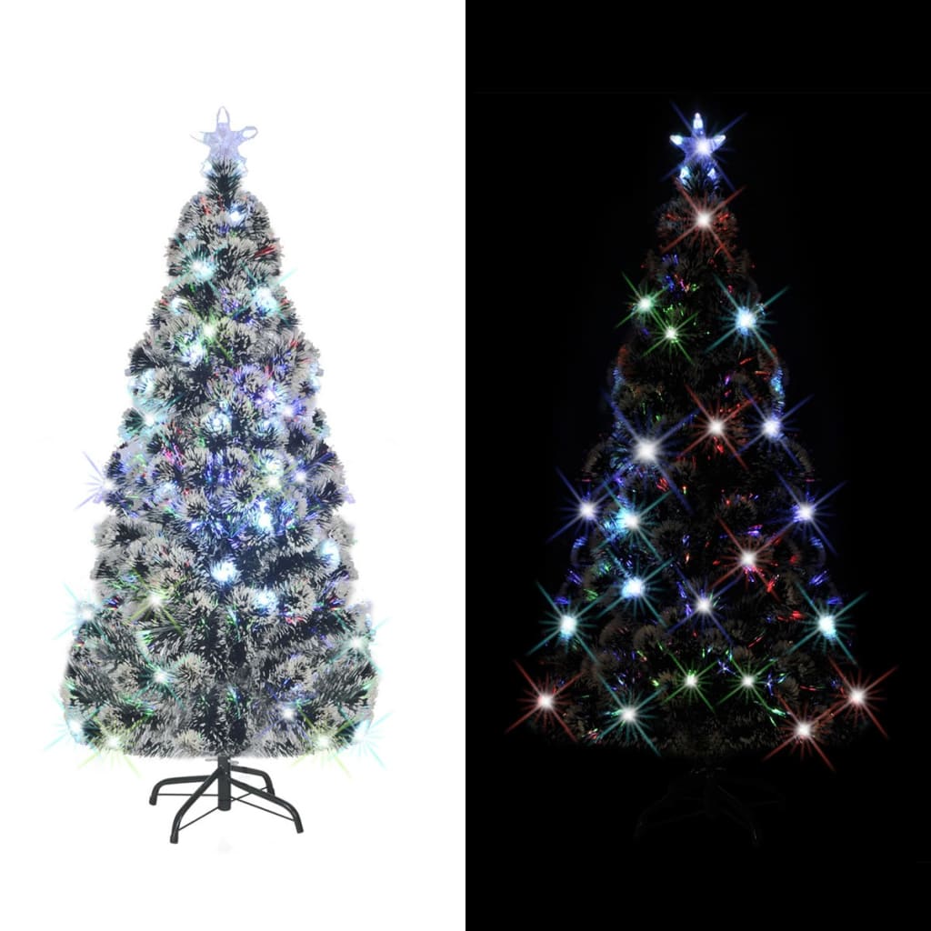 Vorbeleuchteter Weihnachtsbaum mit Ständer und LED 150 cm Glasfaser