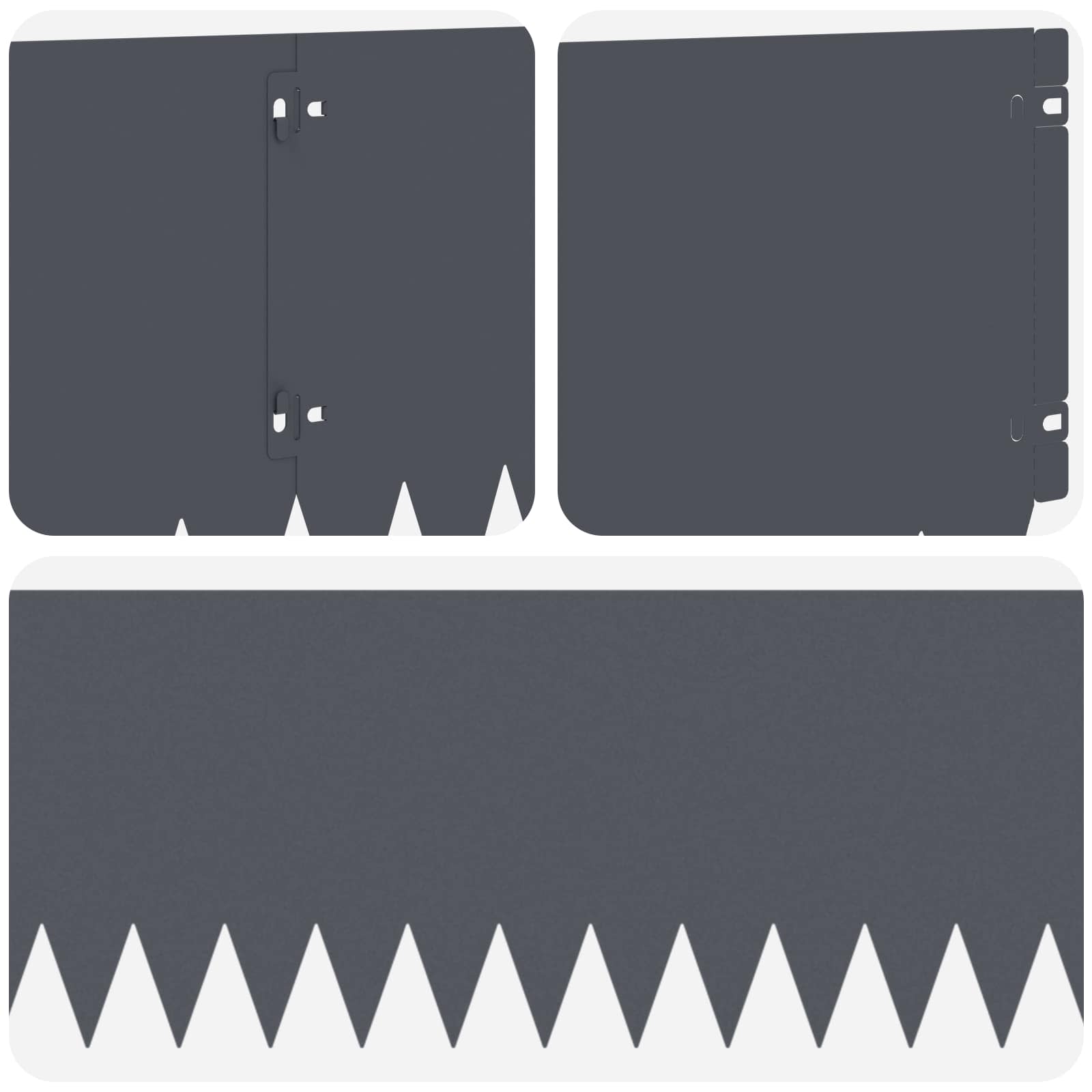 Raseneinfassung 10 pcs 103 x 10 cm Stahl Schwarz