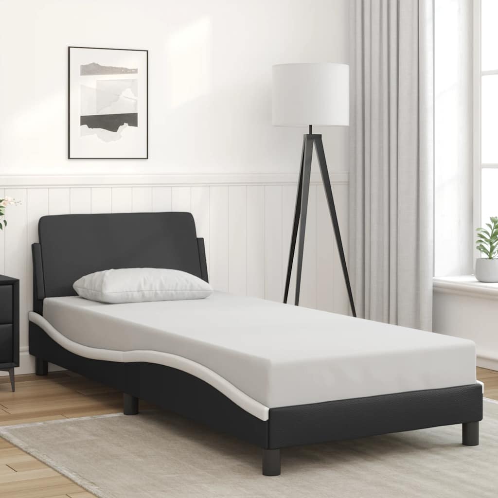 Bettgestell "Dover" Schwarz 80x200 cm Kunstleder