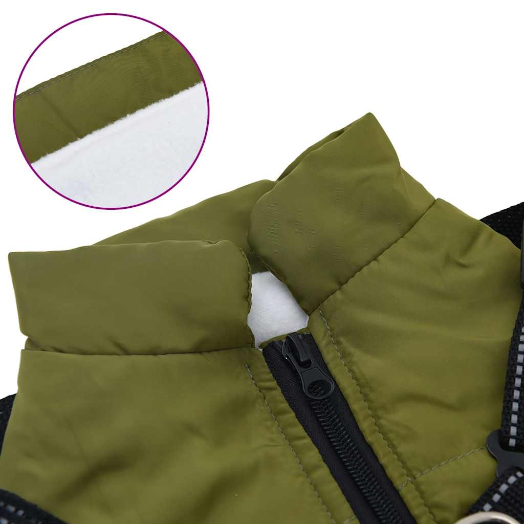 Hundemantel mit Geschirr Wasserdicht Reflektierend Lila L48