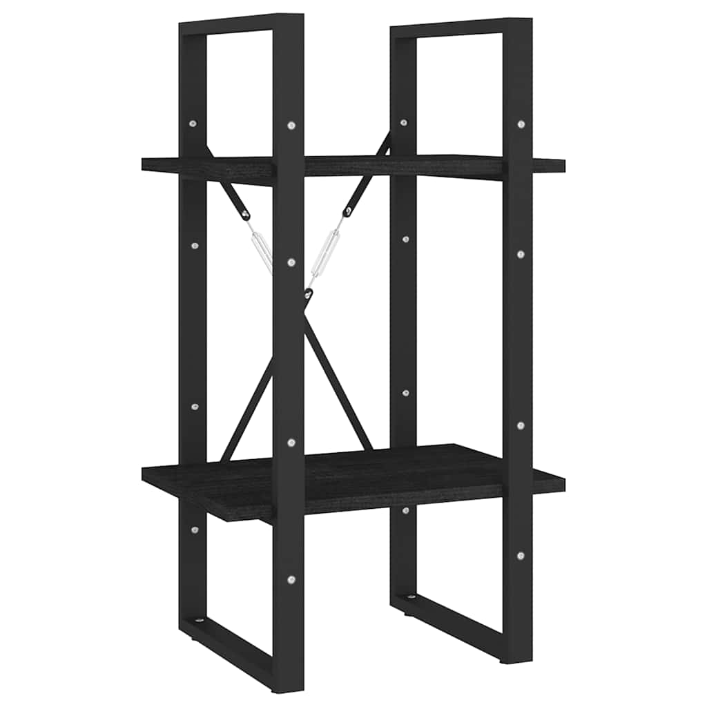Bücherregal 2 Fächer Weiß 40x30x70 cm Holzwerkstoff