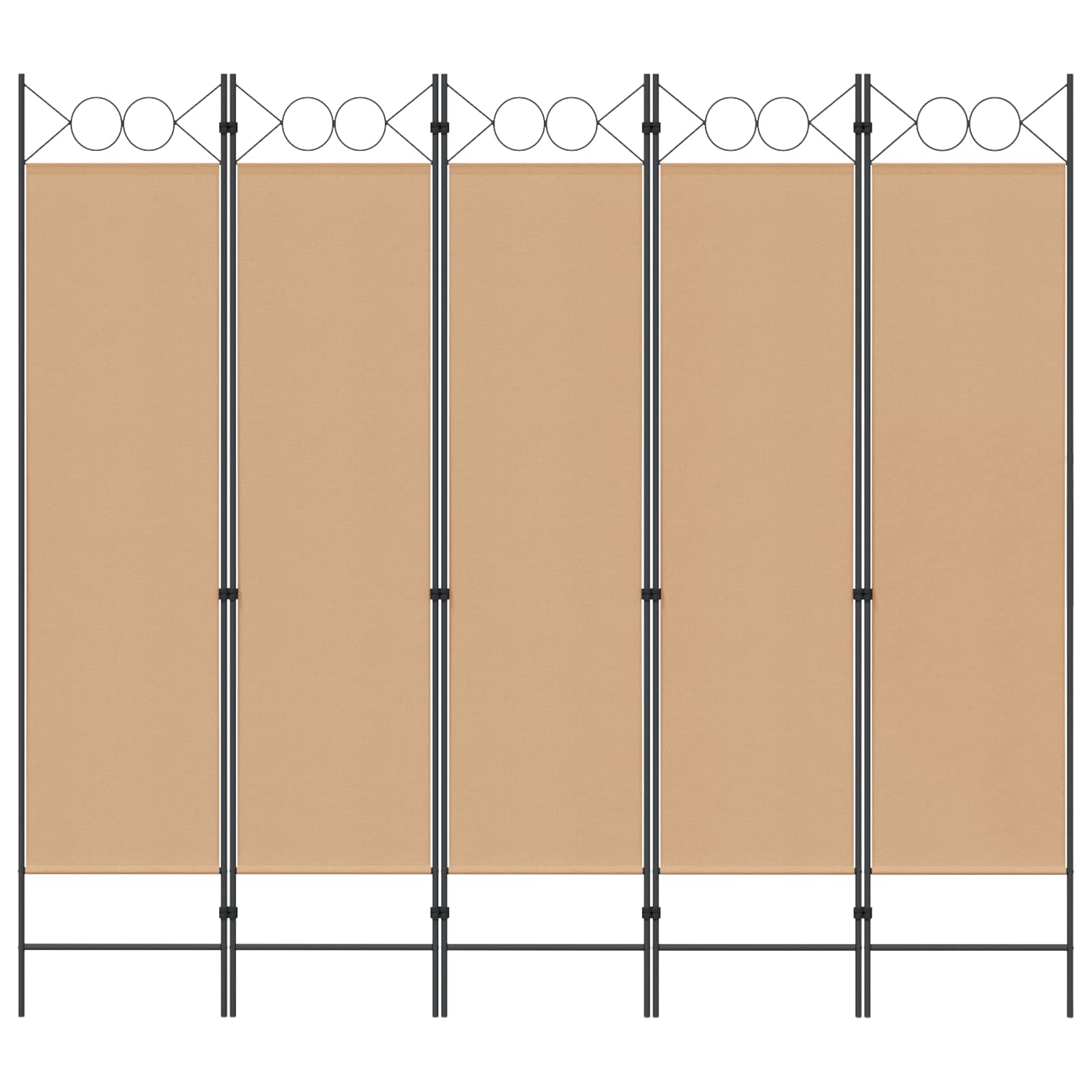 5-tlg. Raumteiler Anthrazit 200 x 180 cm