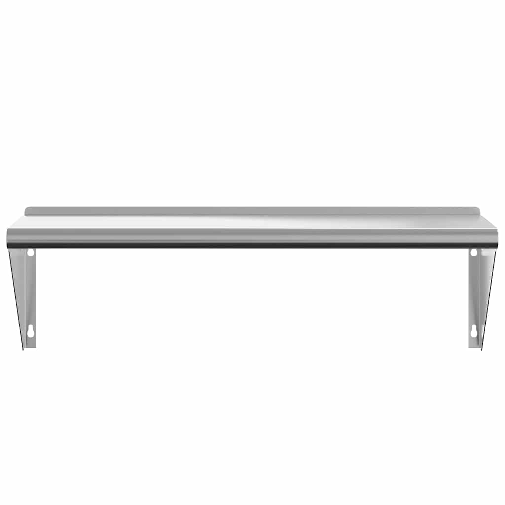 Wandregal 100x45x31 cm Silbern Edelstahl