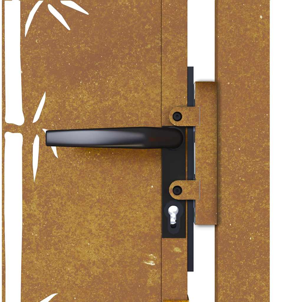 Gartentor 100x75 cm Cortenstahl Bambus-Design