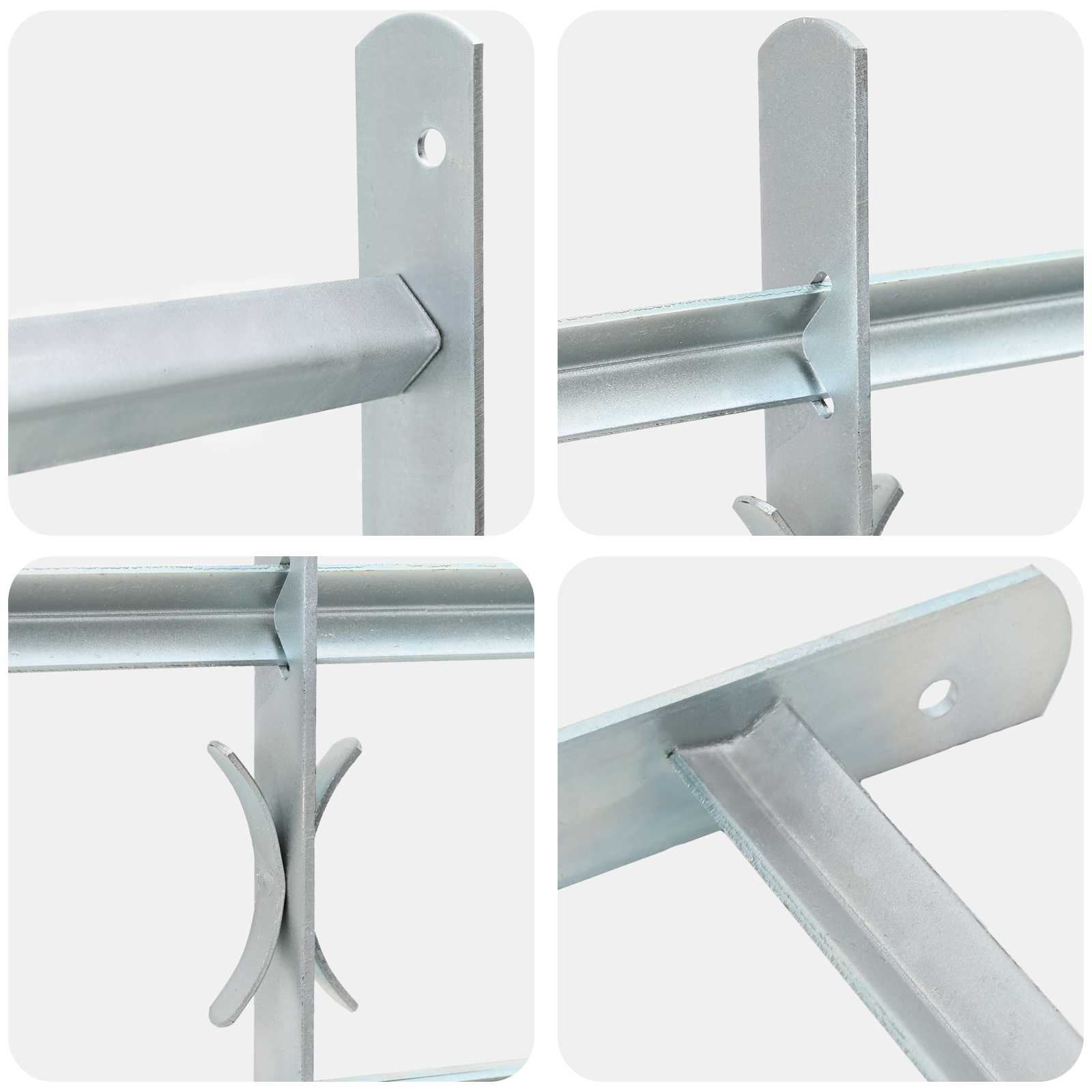 Fenstergitter Verstellbar mit 3 Querstäben 500-650 mm