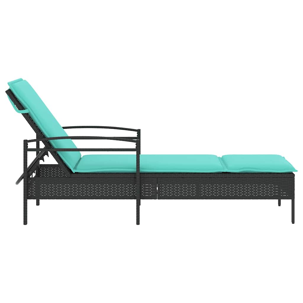 3-fach verstellbare Sonnenliege Poly-Rattan Braun