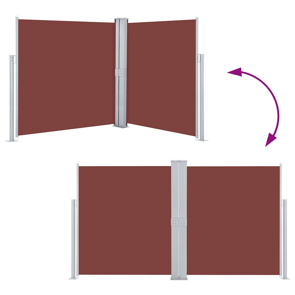 Ausziehbare Seitenmarkise 160×600 cm Braun