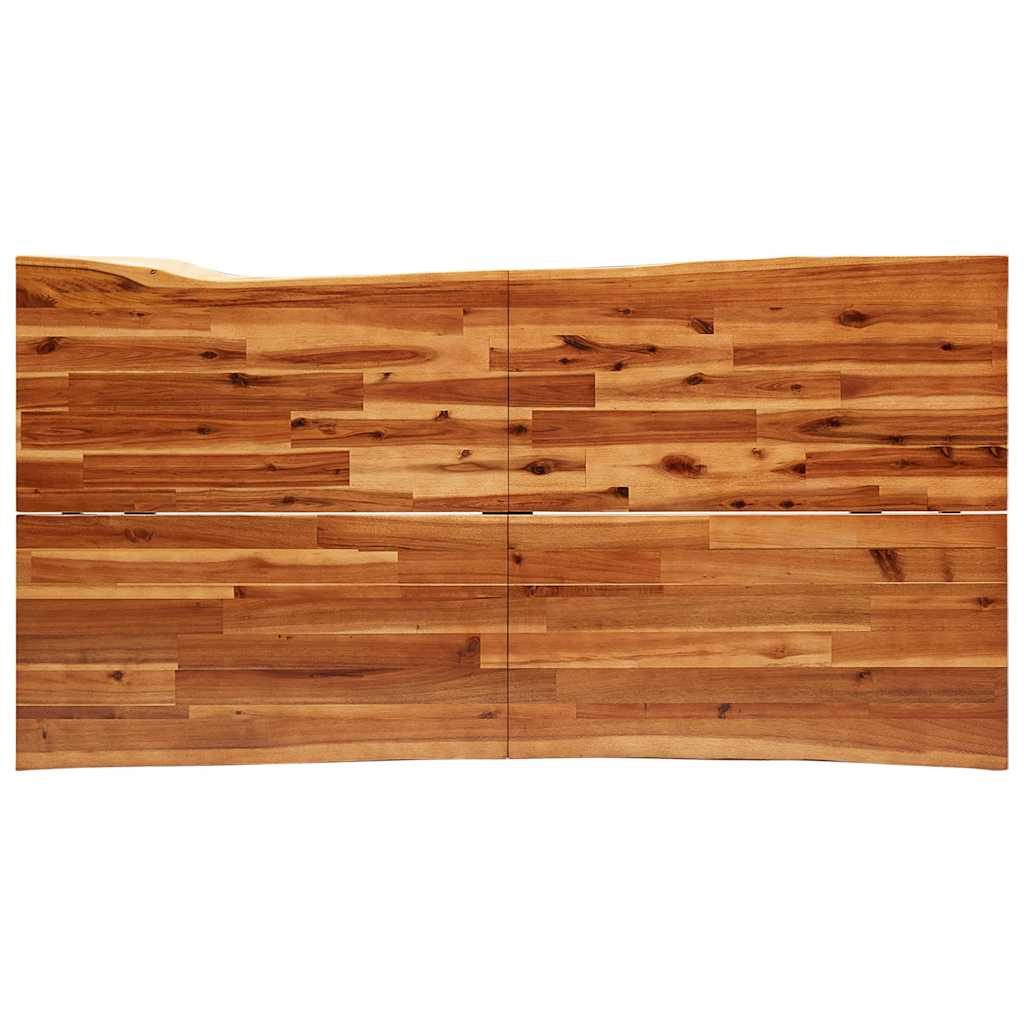 Esstisch Baumkante 140x80x75 cm Massivholz Akazie