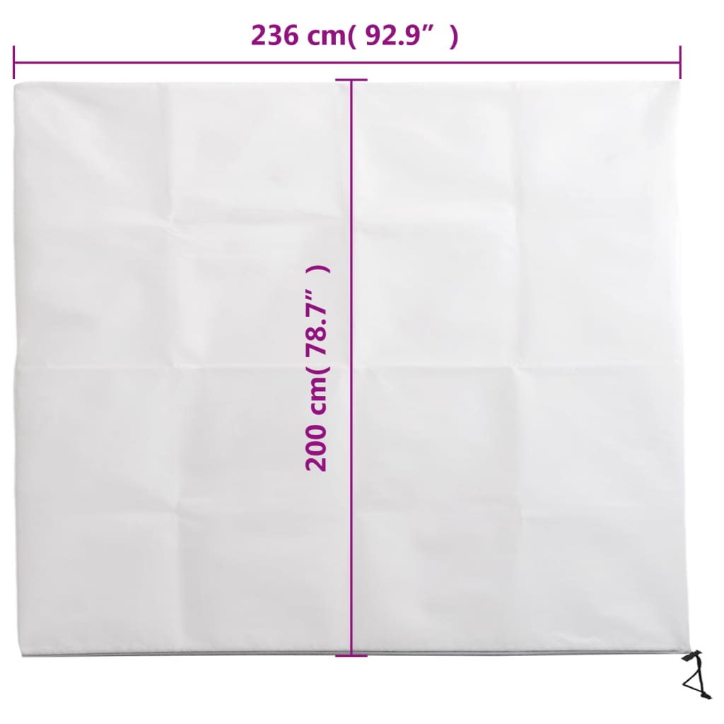 Wintervlies mit Reißverschluss 4 Stk. 70 g/m² 1x1,55 m