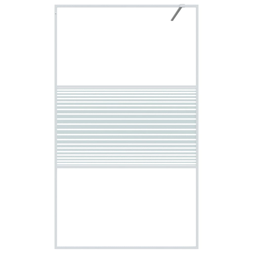Duschwand für Begehbare Dusche Schwarz 100x195 cm ESG-Glas Klar