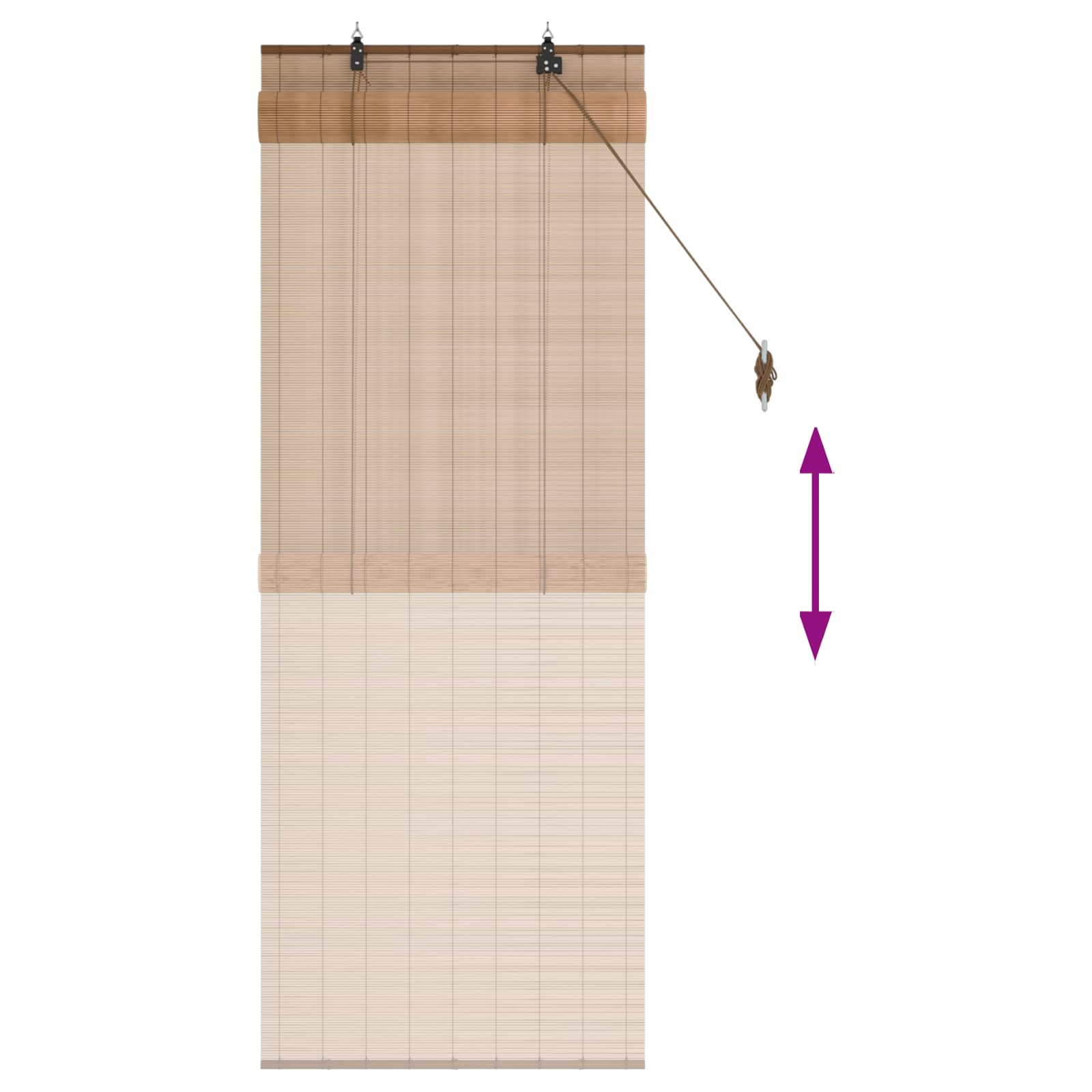 Bambusrollo Natur 80x160 cm