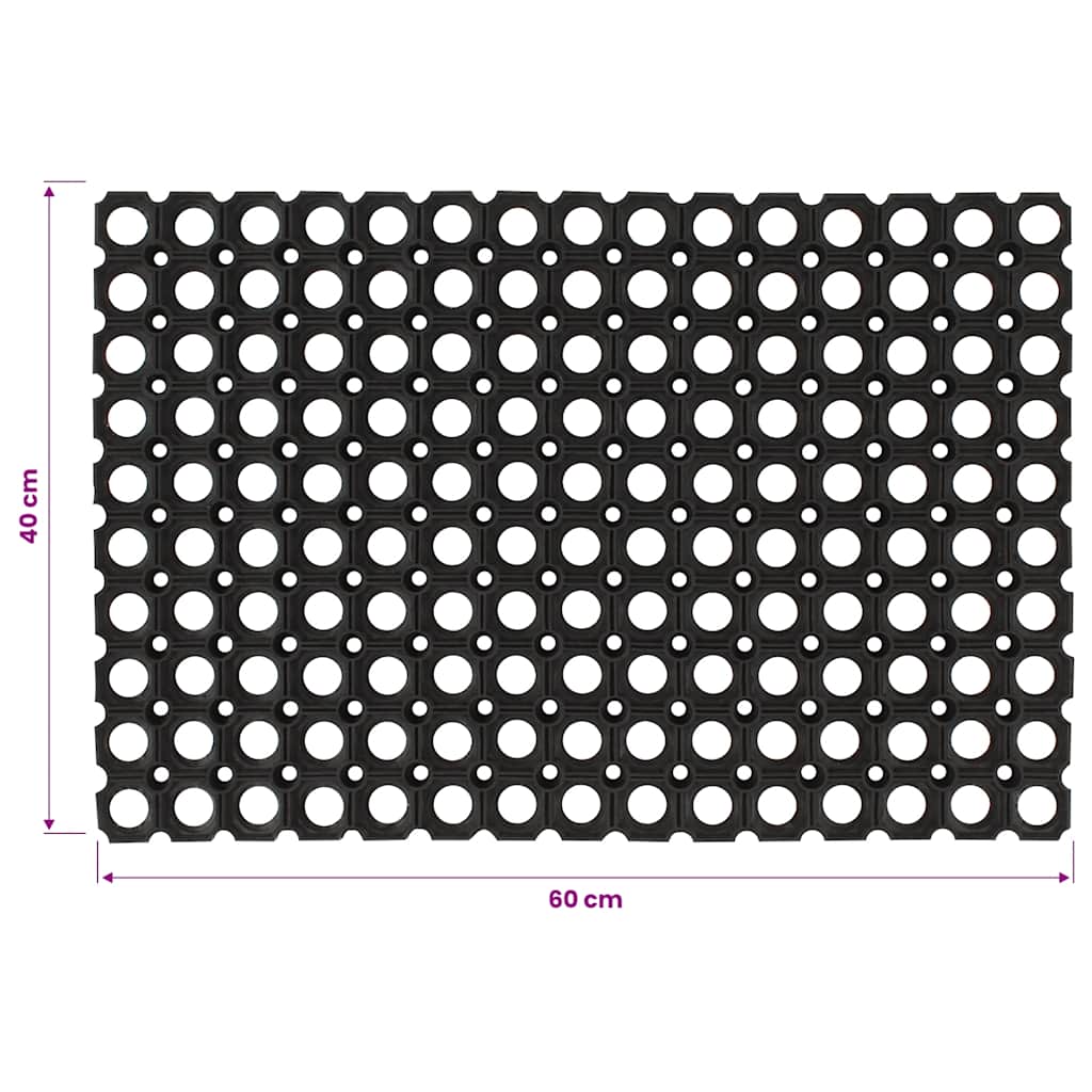Fußmatte Rechteckig 60x80 cm Gummi