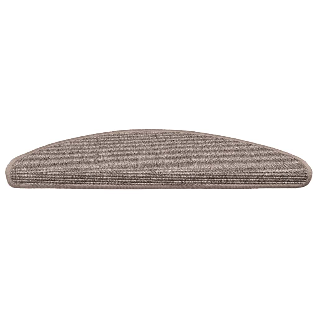 Stufenmatten 15 Stk. 56x17x3 cm Beige und Grau Halbrund