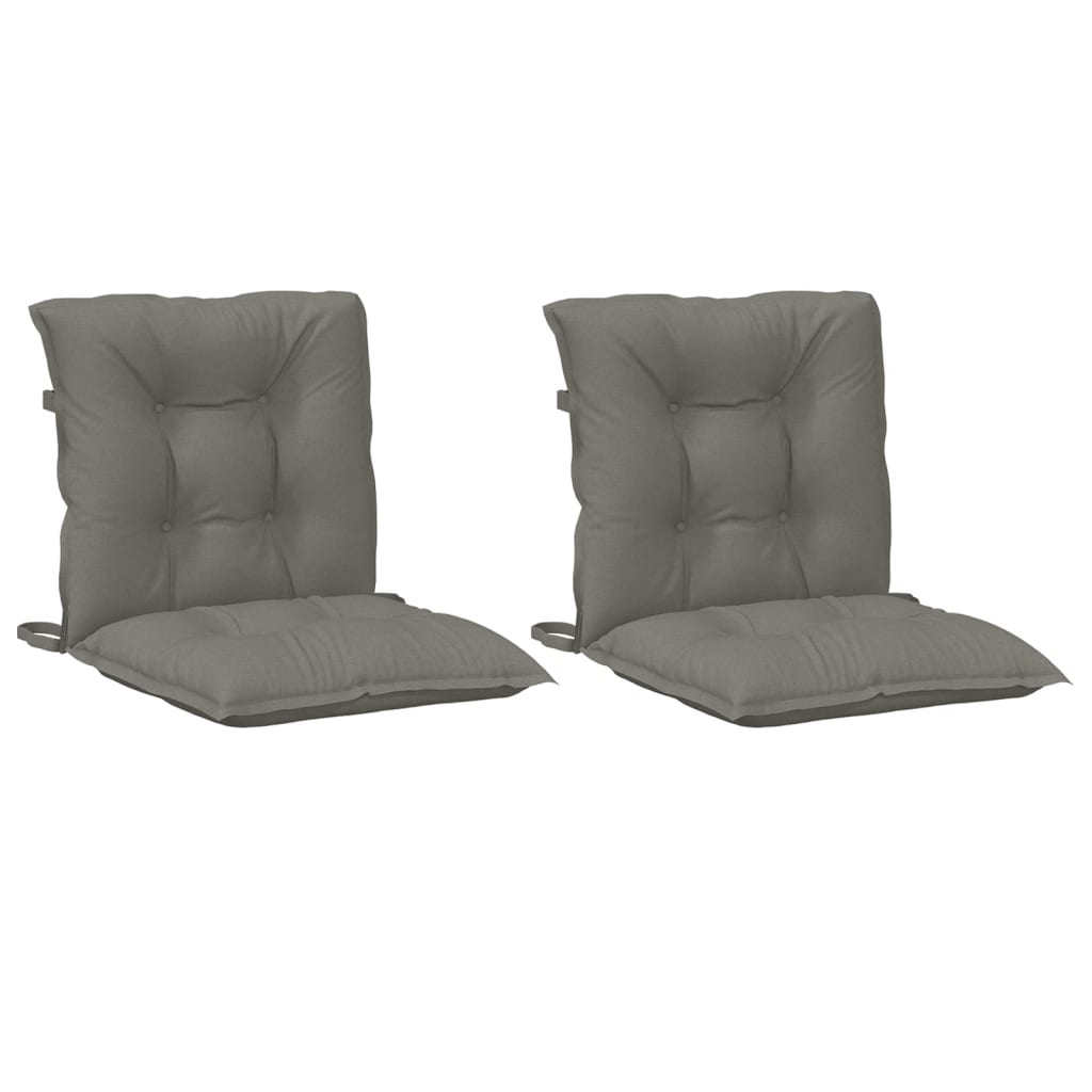 Niedriglehner-Auflagen 2 Stk Melange Anthrazit 100x50x7cm Stoff