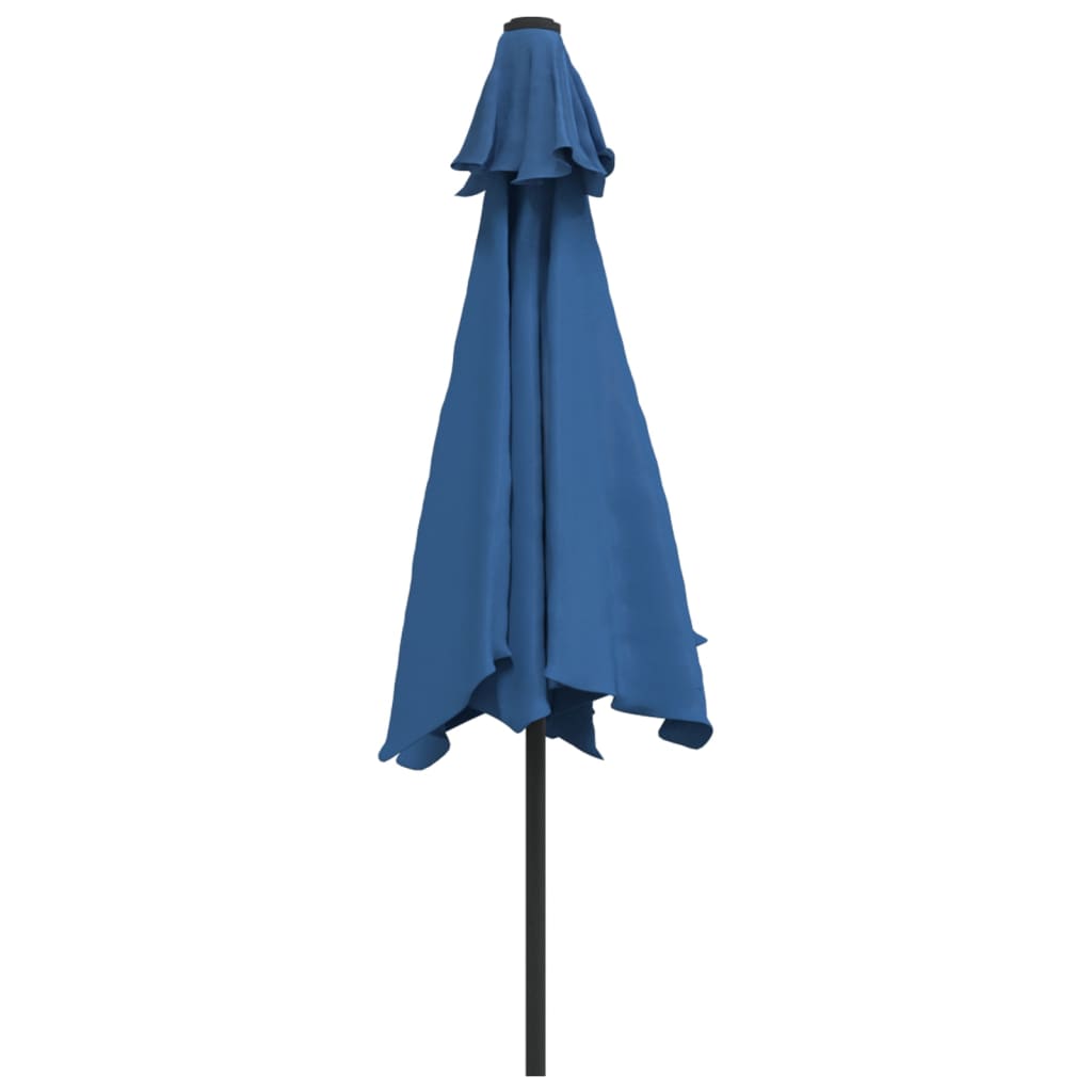 Sonnenschirm mit LED-Beleuchtung Stahl-Mast 300 cm Bordeauxrot