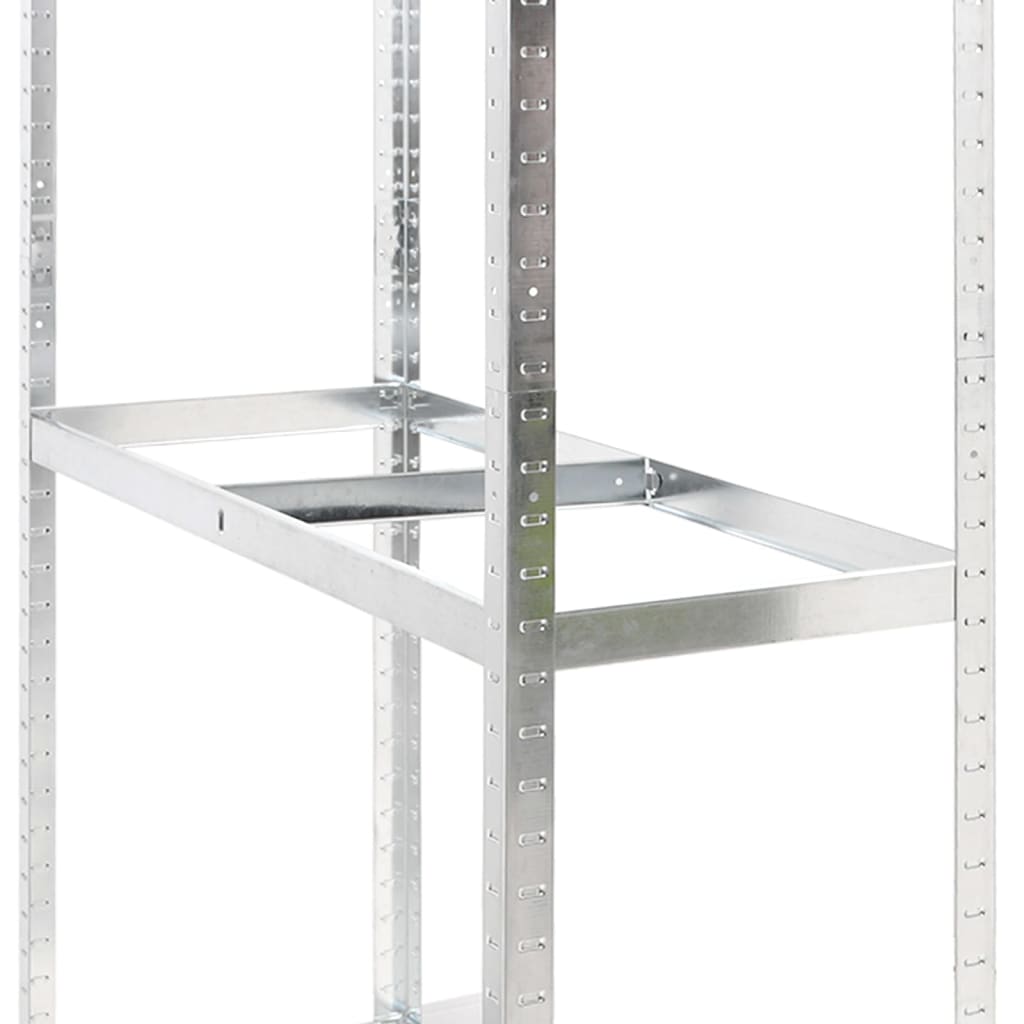 Reifenregale mit 2 Böden 3 Stk. Silbern 110x40x110 cm Stahl