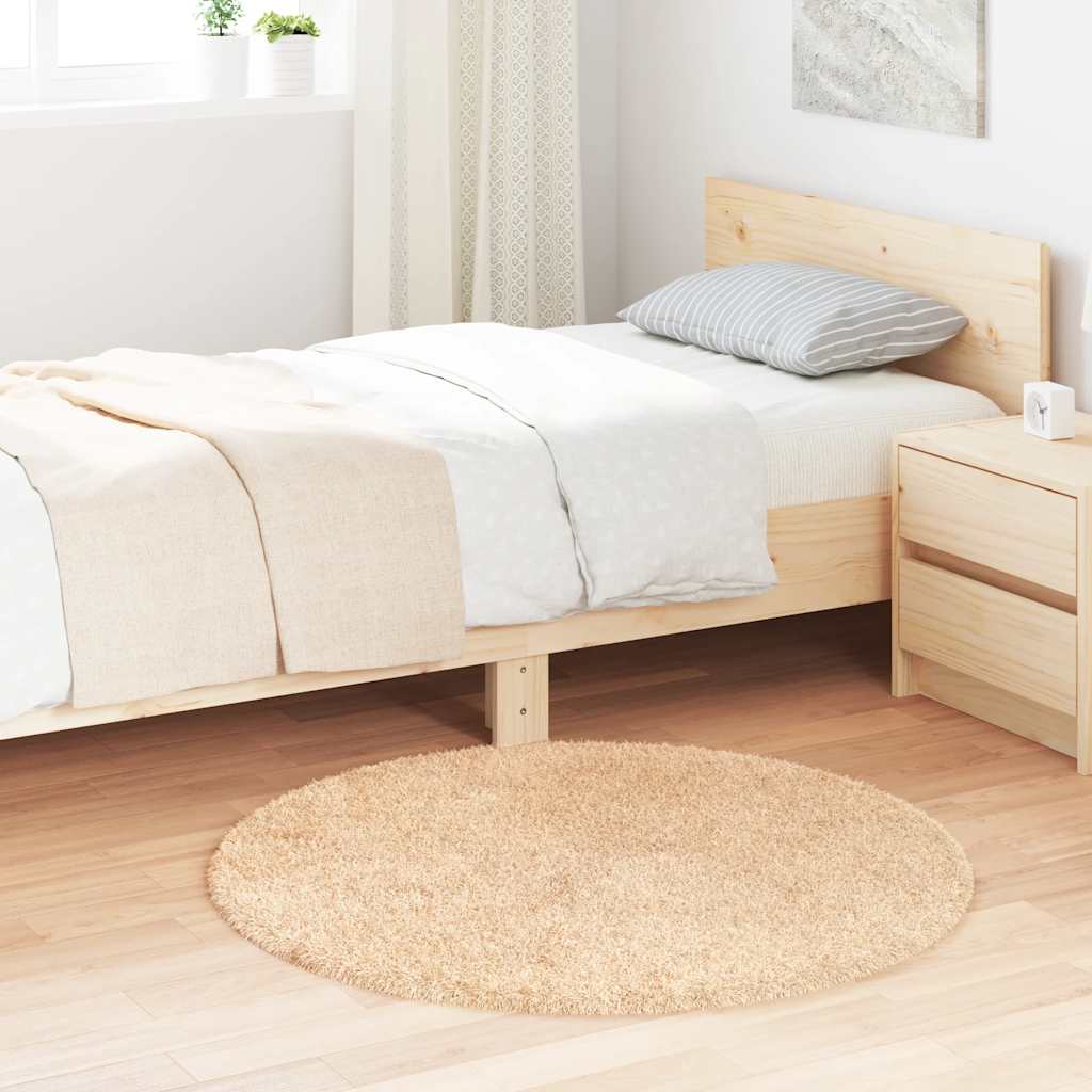 Teppich Shaggy Hochflor NAVARRA Beige 60x100 cm Polyester