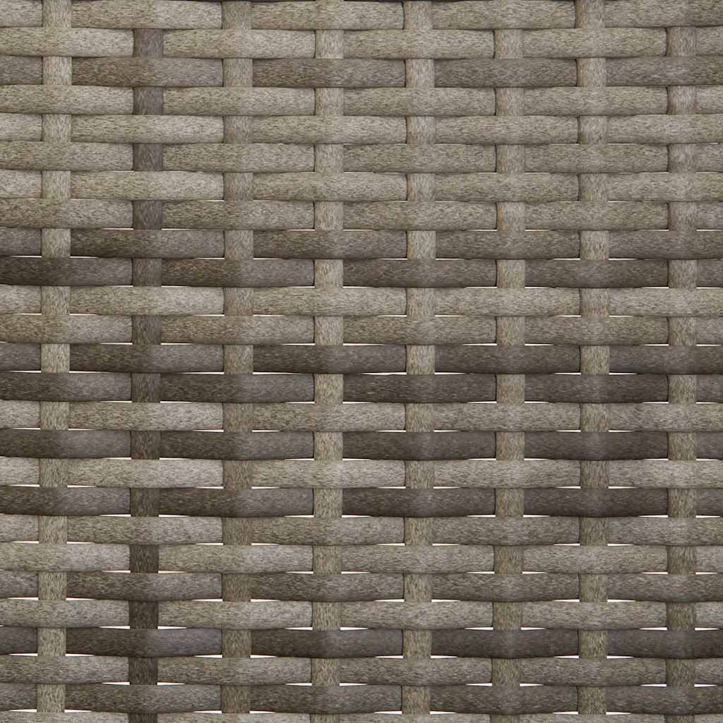 Gartenbank 2-Sitzer mit Kissen Braun Poly Rattan