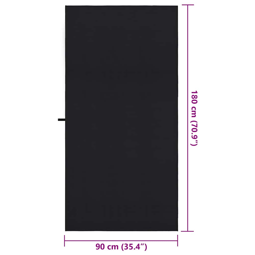 Sporthandtücher 2 pcs Schwarz 50 x 30 cm Polyester und Polyamid