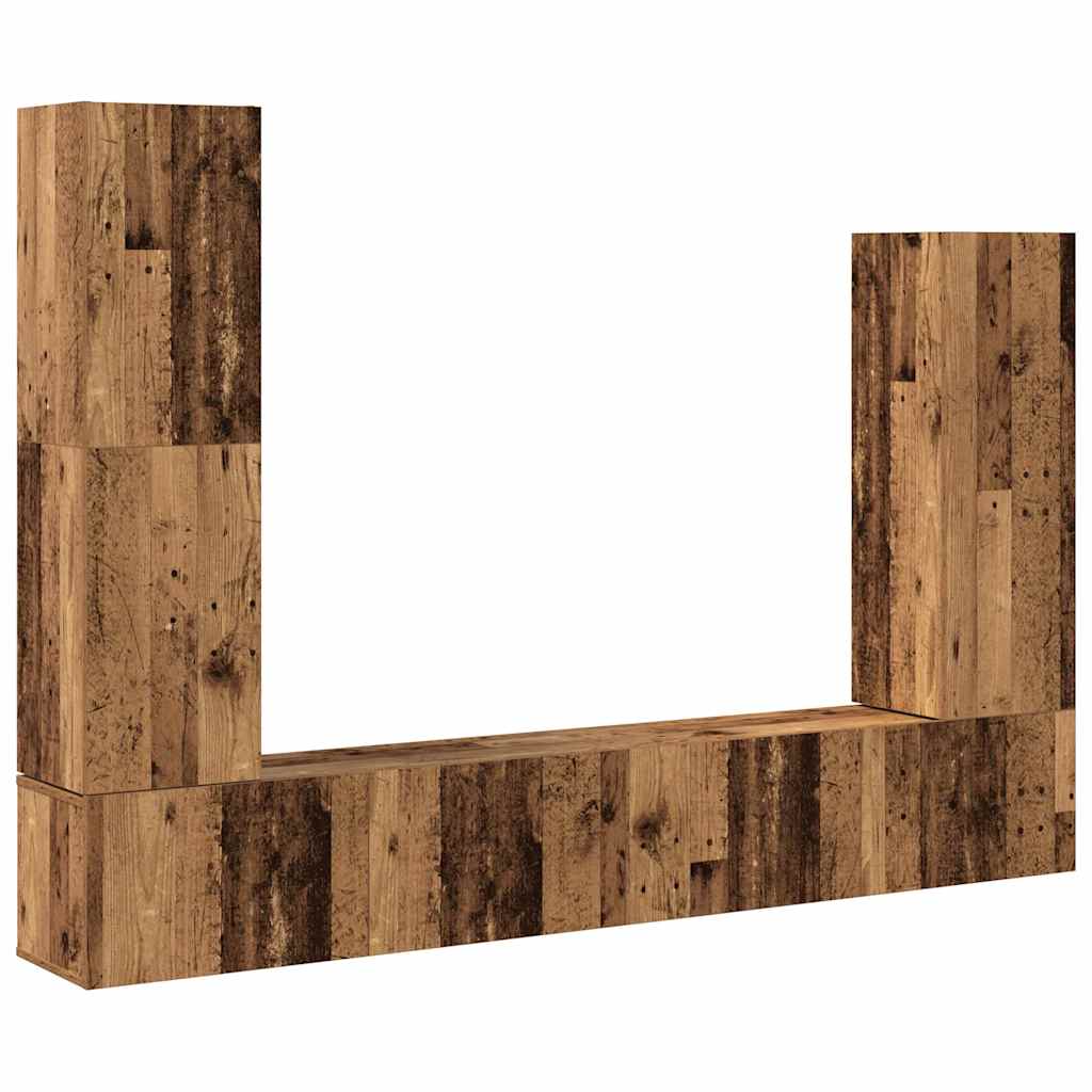 4-tlg. TV-Schrank-Set Weiß Holzwerkstoff