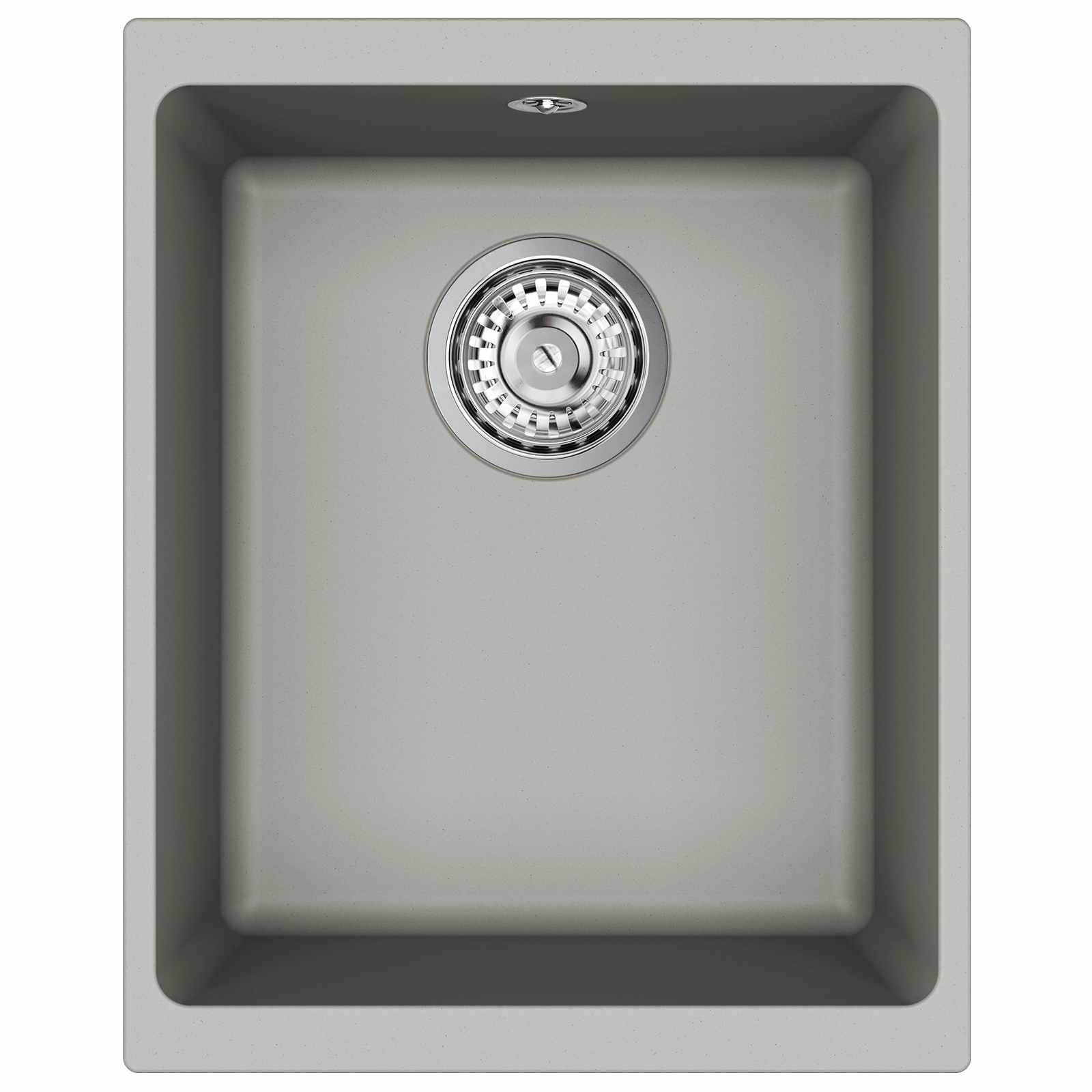 Waschbecken Schwarz 370 x 460 mm 80% Quarz und 20% Harz