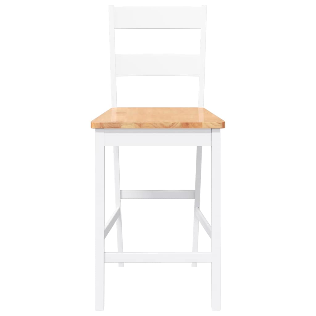 Barhocker mit Kissen 2 Stk. Braun Massivholz Gummibaum