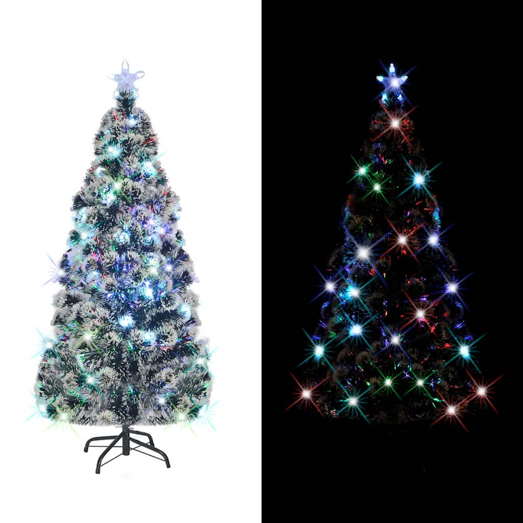 Vorbeleuchteter Weihnachtsbaum mit Ständer und LED 150 cm Glasfaser