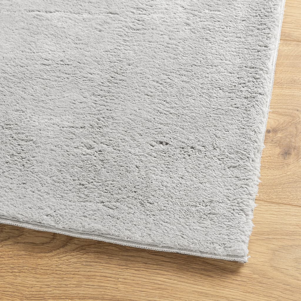 Teppich HUARTE Kurzflor Weich und Waschbar Anthrazit 60x110 cm