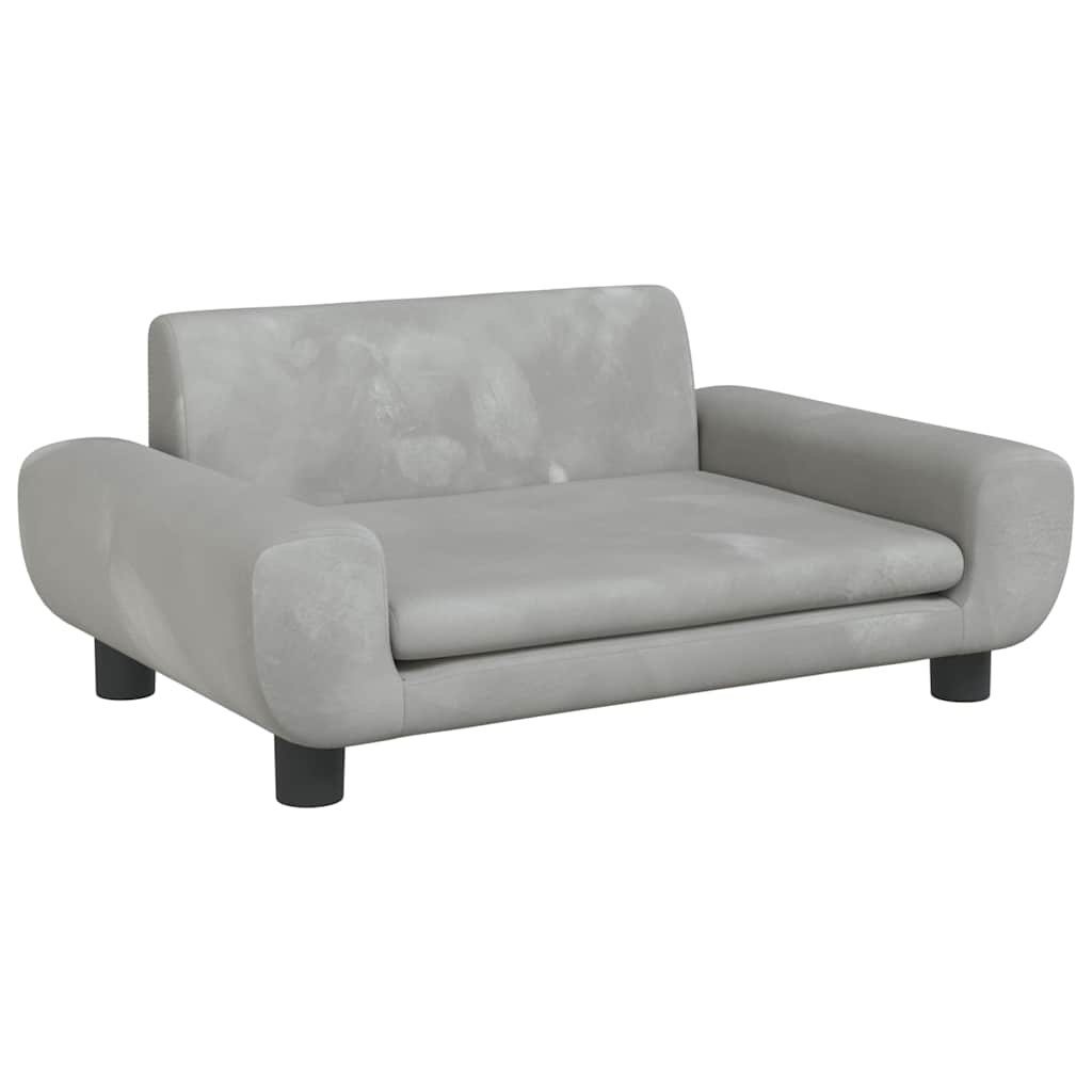 Kindersofa Blau 100x54x33 cm Samt