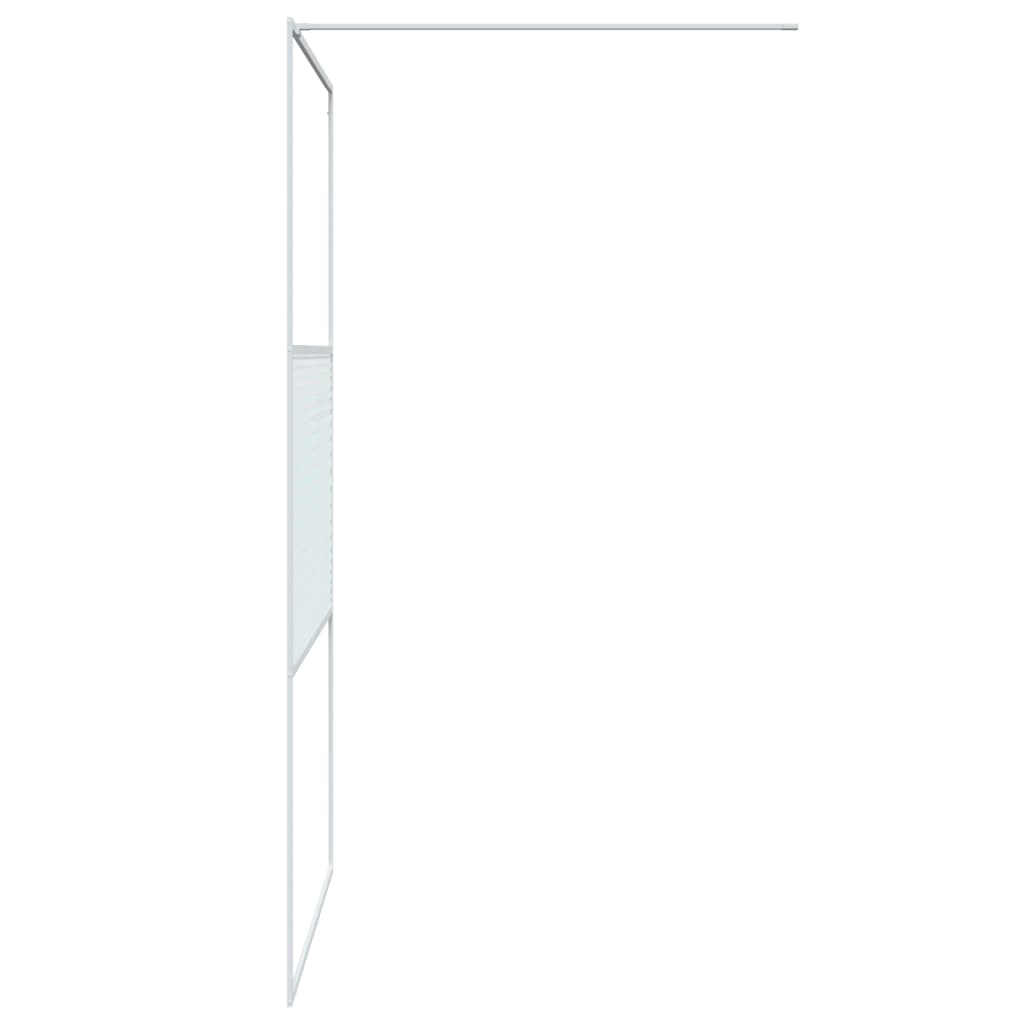 Duschwand für Begehbare Dusche Schwarz 100x195 cm ESG-Glas Klar