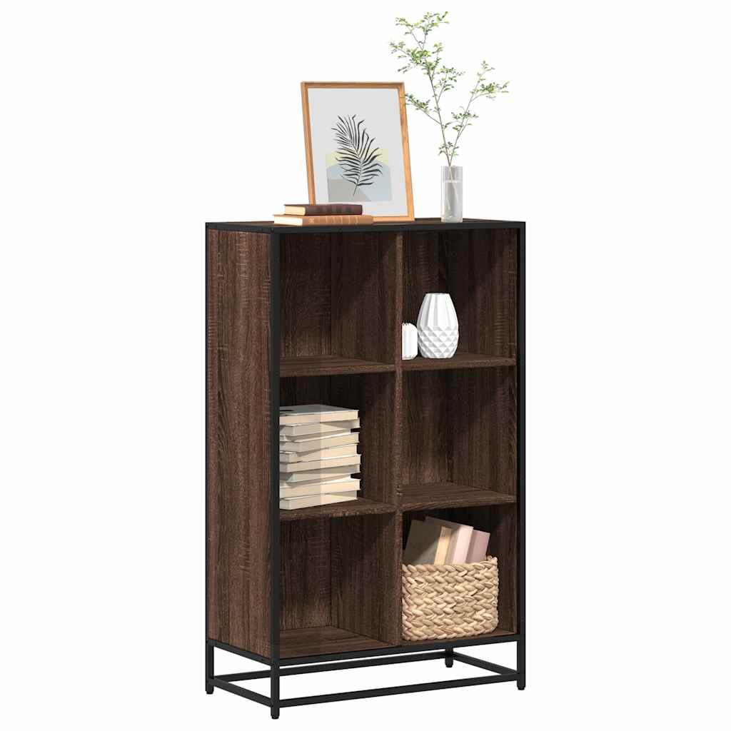 Bücherregal Schwarz 97,5x33x107,5 cm Holzwerkstoff und Metall
