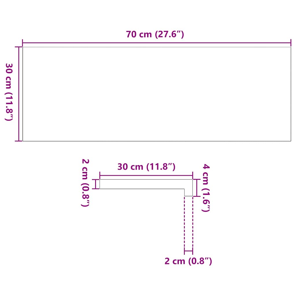 Fensterbänke 2 Stk. Unbehandelt 160x25x2 cm Massivholz Eiche