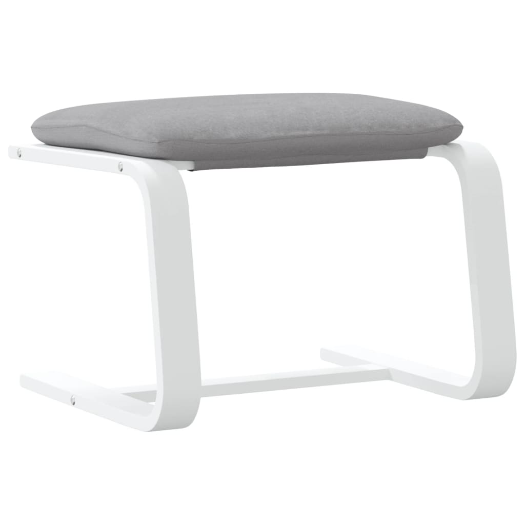 Fußhocker Creme 51x41x40 cm Stoff